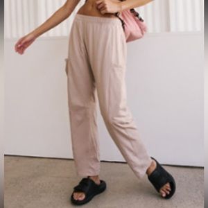 Free people hot shot pants in Clay color (almost a light pink tone)